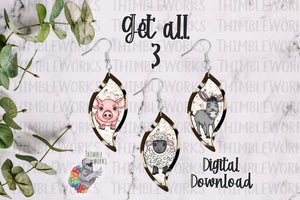 Farm Animal Swirl Design Bundle