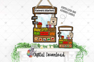 Farmers Market Booth Sublimation Design