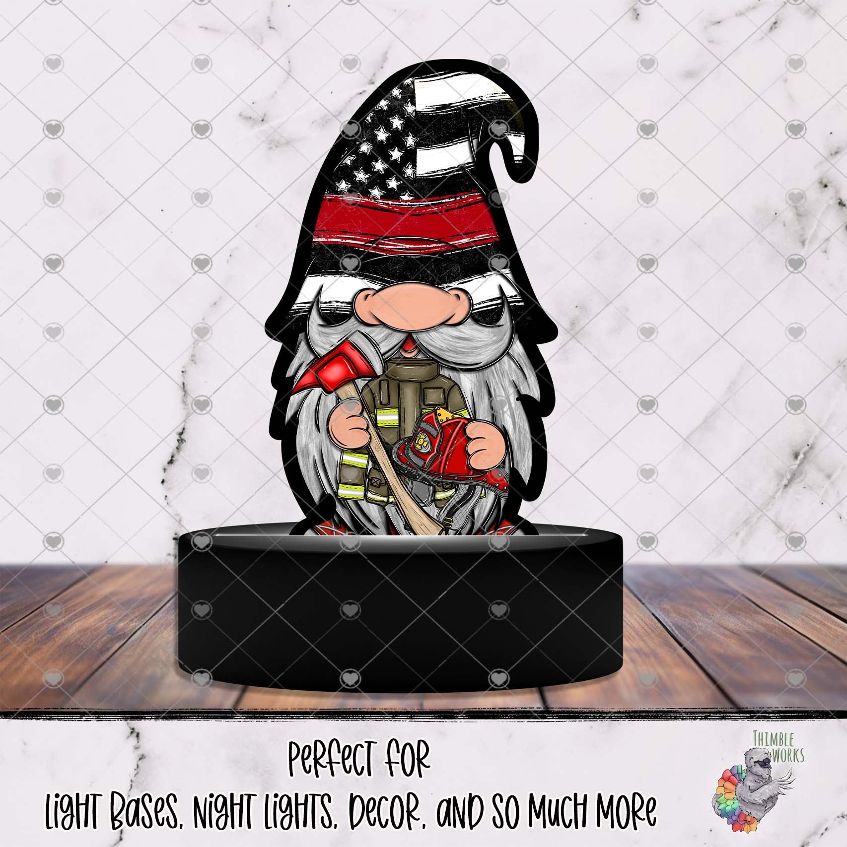 Firefighter Gnome Light Base Design