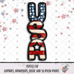 Load image into Gallery viewer, American Flag USA Words Design
