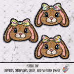 Load image into Gallery viewer, Cute Floral Bunny Head with Bow Design Bundle
