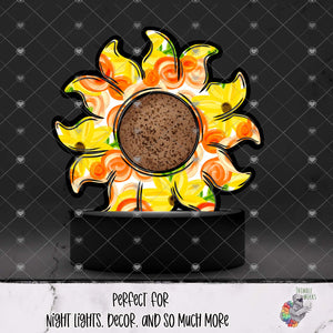 Floral Sun Light Base Design