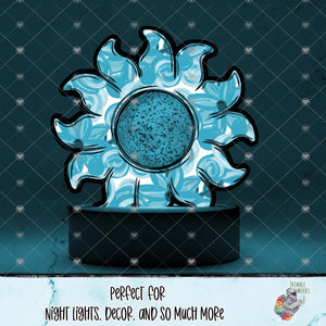 Floral Sun Light Base Design