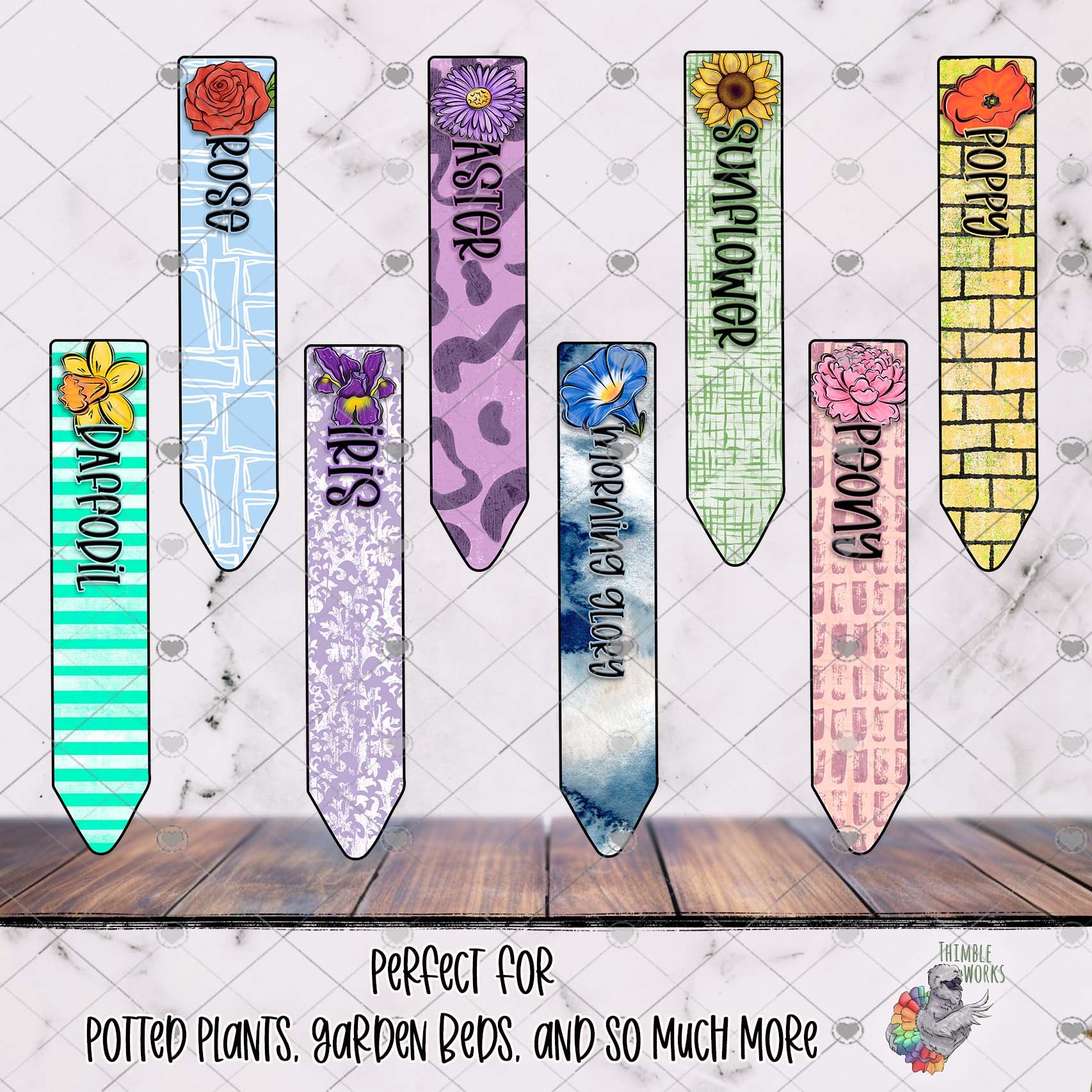 Flower Garden Stick Design Bundle