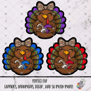 Football Turkey with Bow Design Bundle