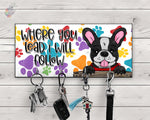 Load image into Gallery viewer, French Bulldog Where You Lead, I Will Follow Key Hanger Design
