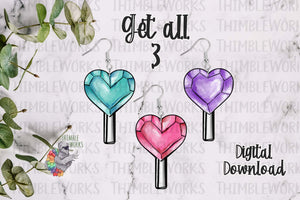 Gemstone Heart Sucker Design Bundle