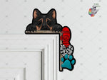 Load image into Gallery viewer, German Shepard Peeking Over the Door Sitter Sublimation Design
