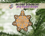 Load image into Gallery viewer, Gingerbread Snowflake Sublimation Design
