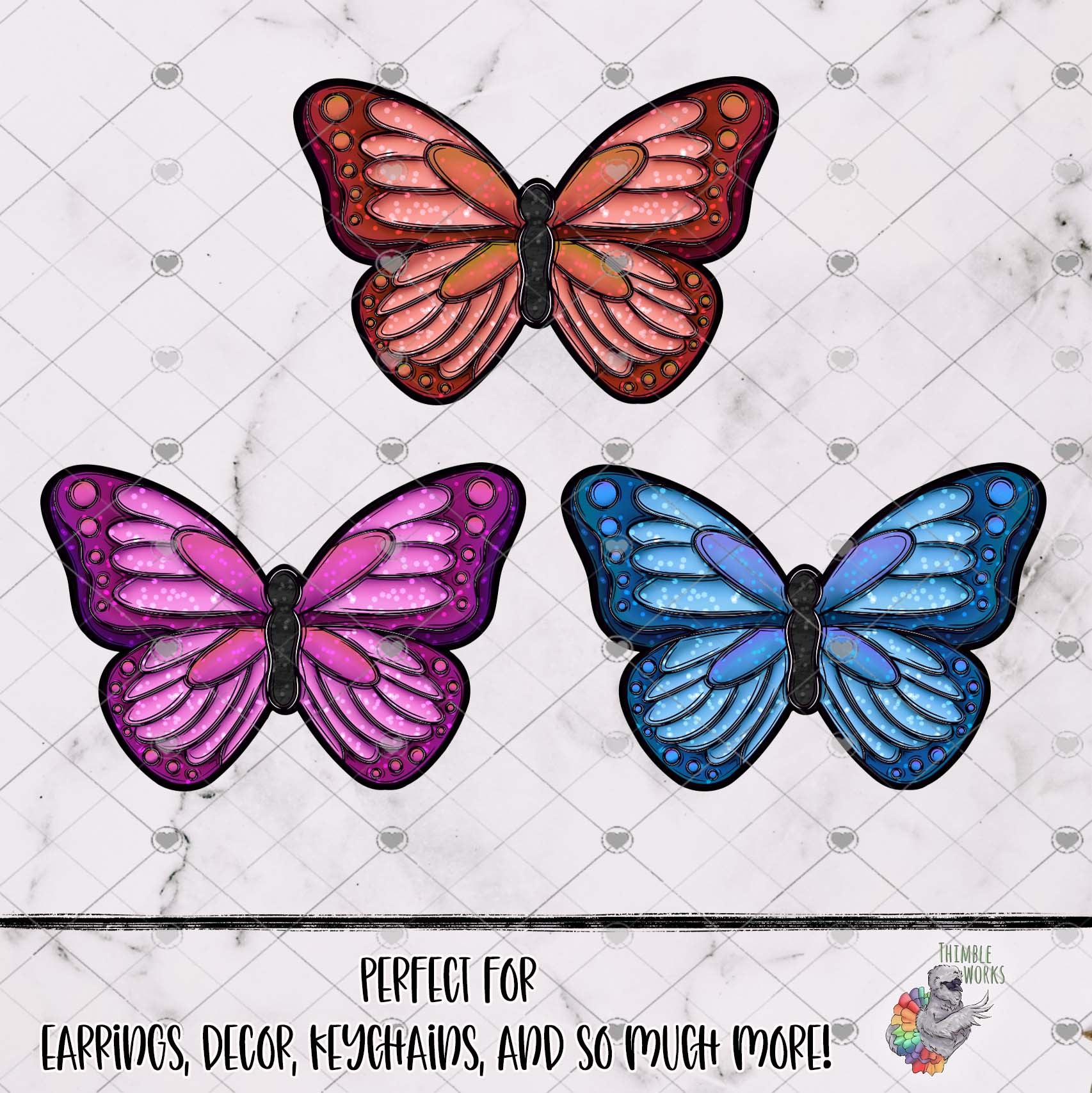 Glitter Butterfly Design Bundle