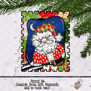 Glitter Santa Stamp Design