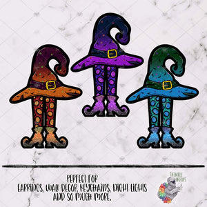 Glitter Witches Hat with Legs Design Bundle