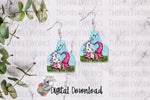 Load image into Gallery viewer, Valentine&#39;s Gnome Cow Tag Sublimation Design
