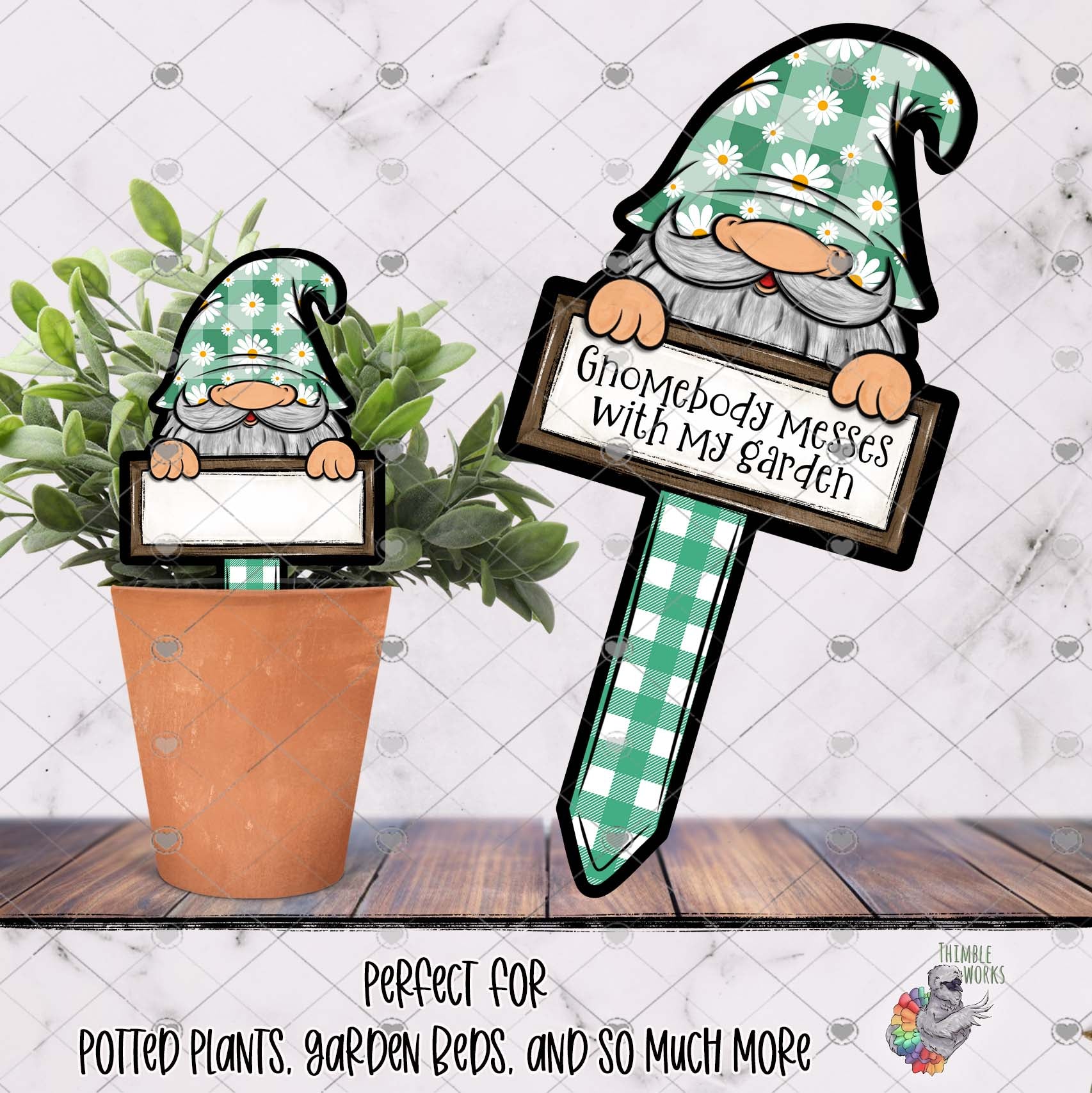 Gnomebody Messes with My Garden Stake Design