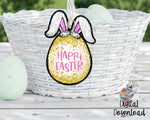 Load image into Gallery viewer, Happy Easter Floppy Bunny Egg Sublimation Design
