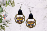 Load image into Gallery viewer, Summer Highland Cow Leather Earring Design
