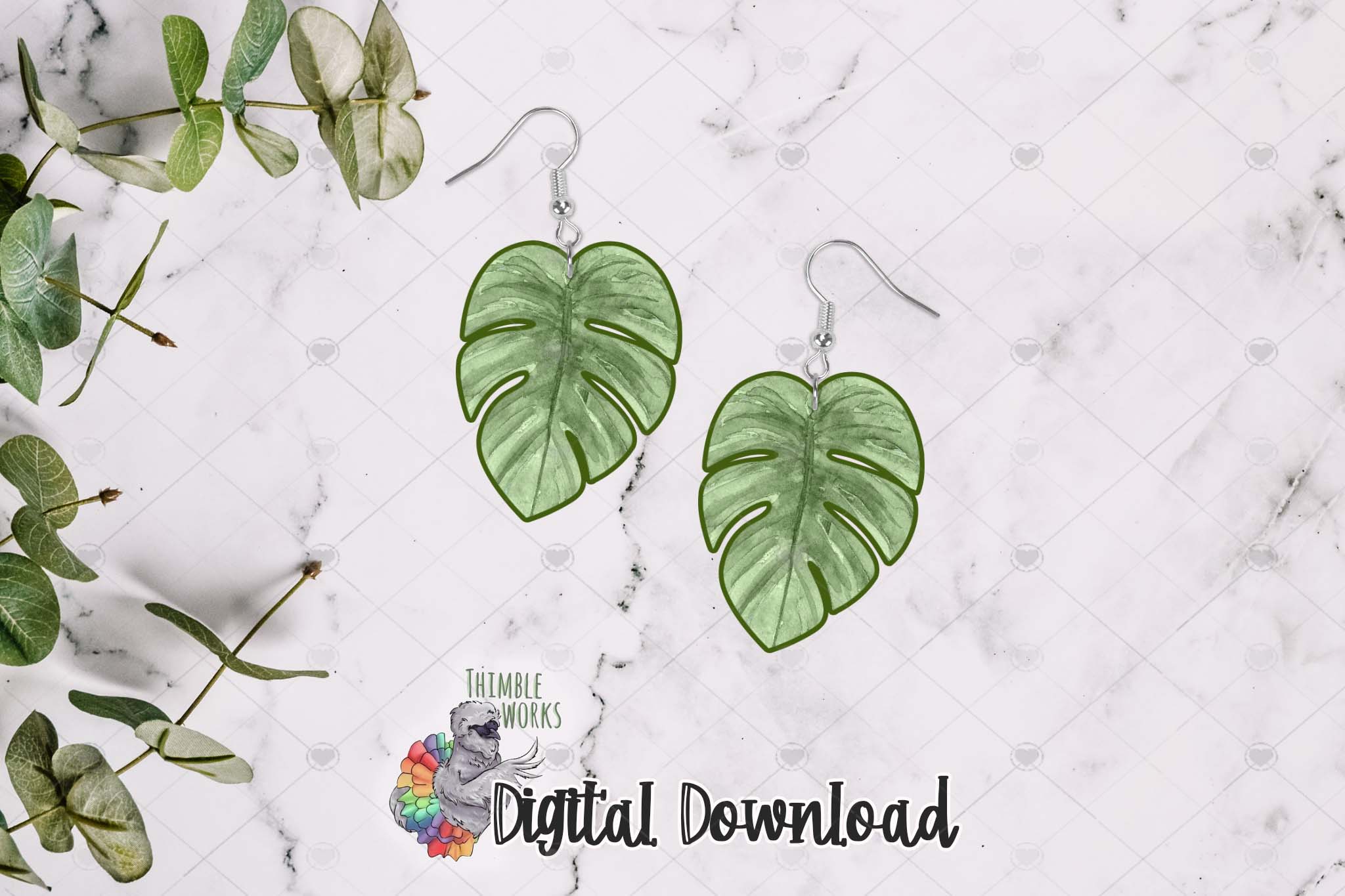 Monstera Leaf Sublimation Design