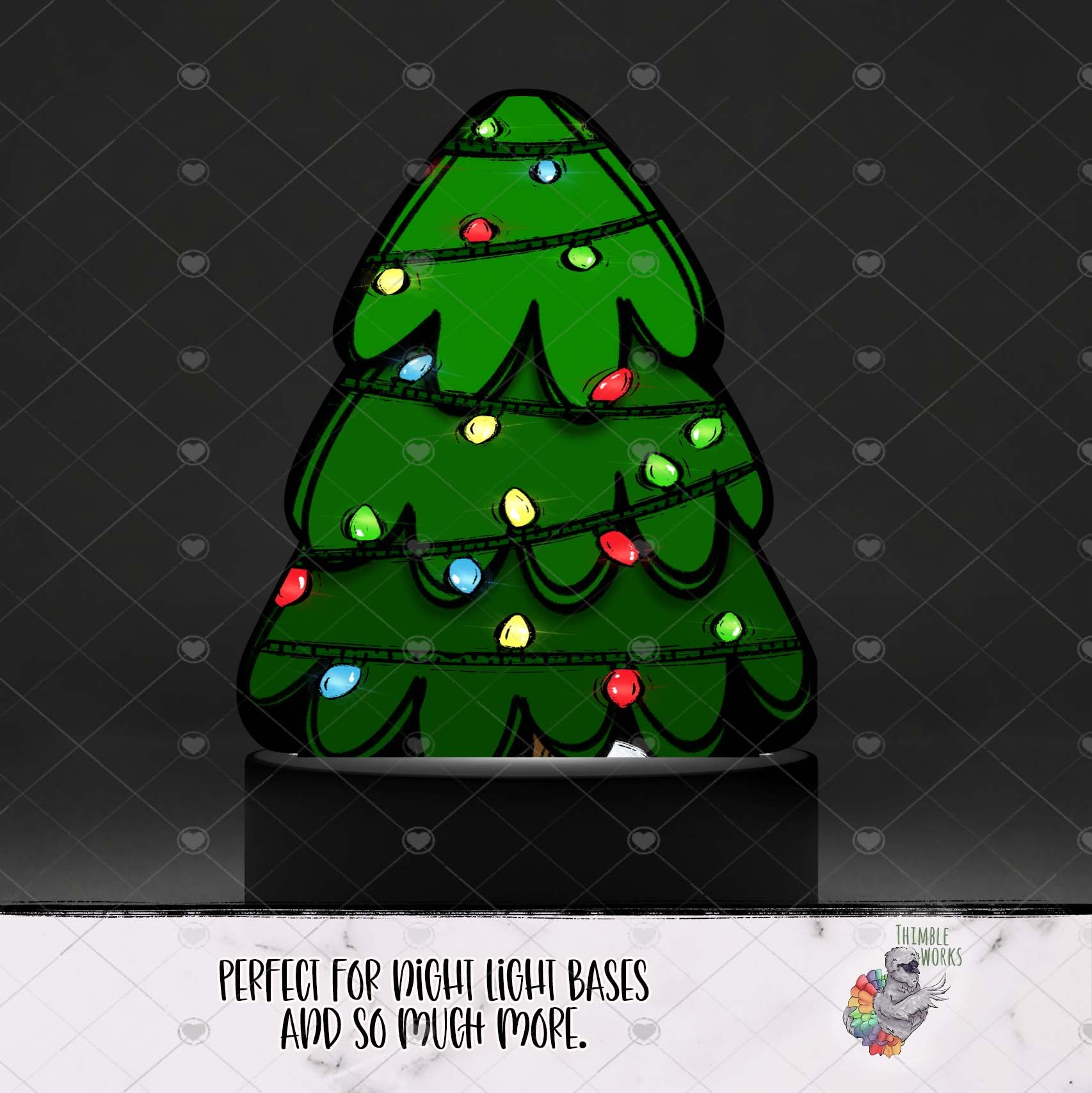 Chubby Christmas Tree Light Base Design