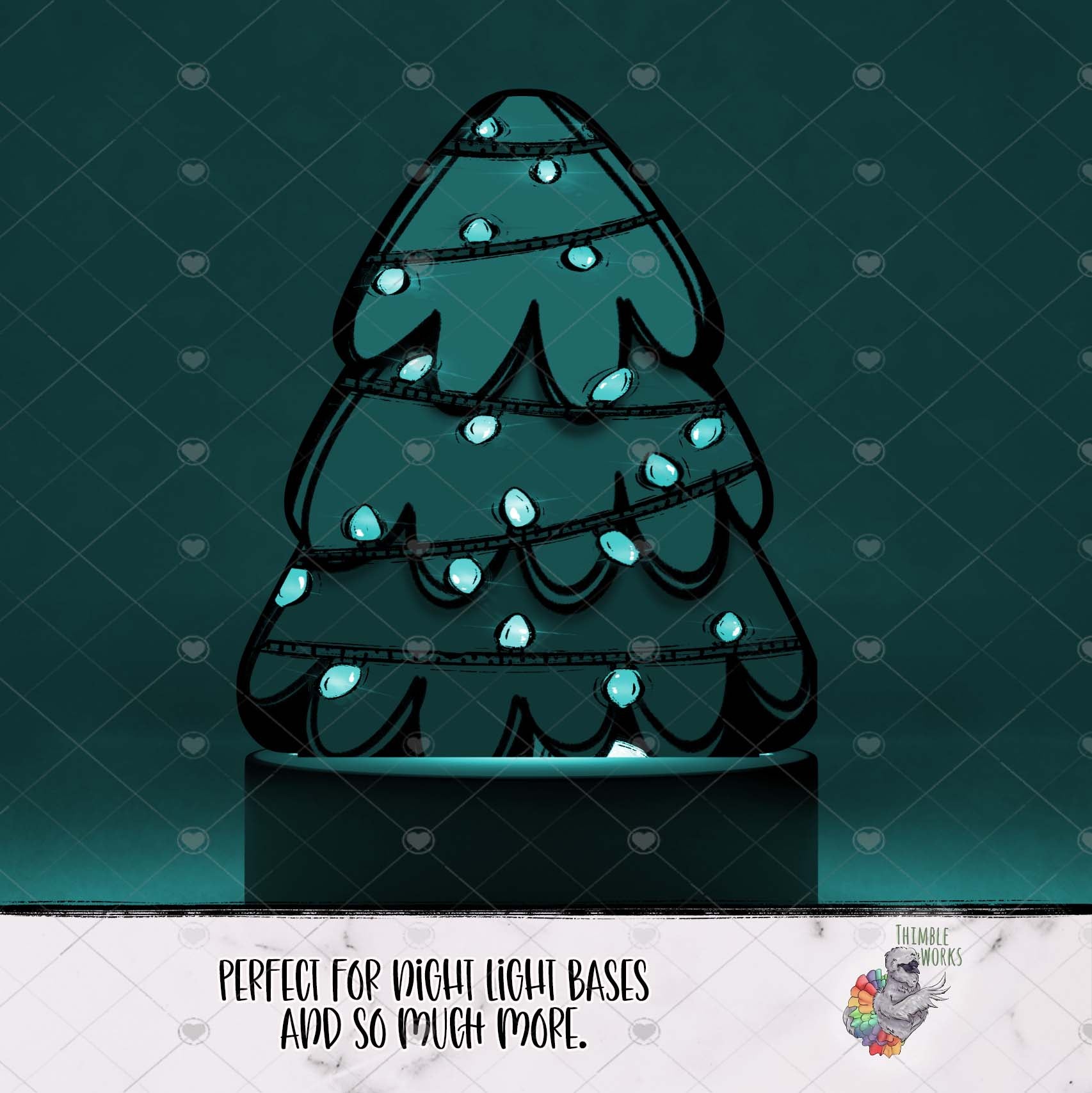 Chubby Christmas Tree Light Base Design