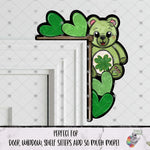 Load image into Gallery viewer, Clover St. Patrick's Teddy Bear Corner Sitter Design
