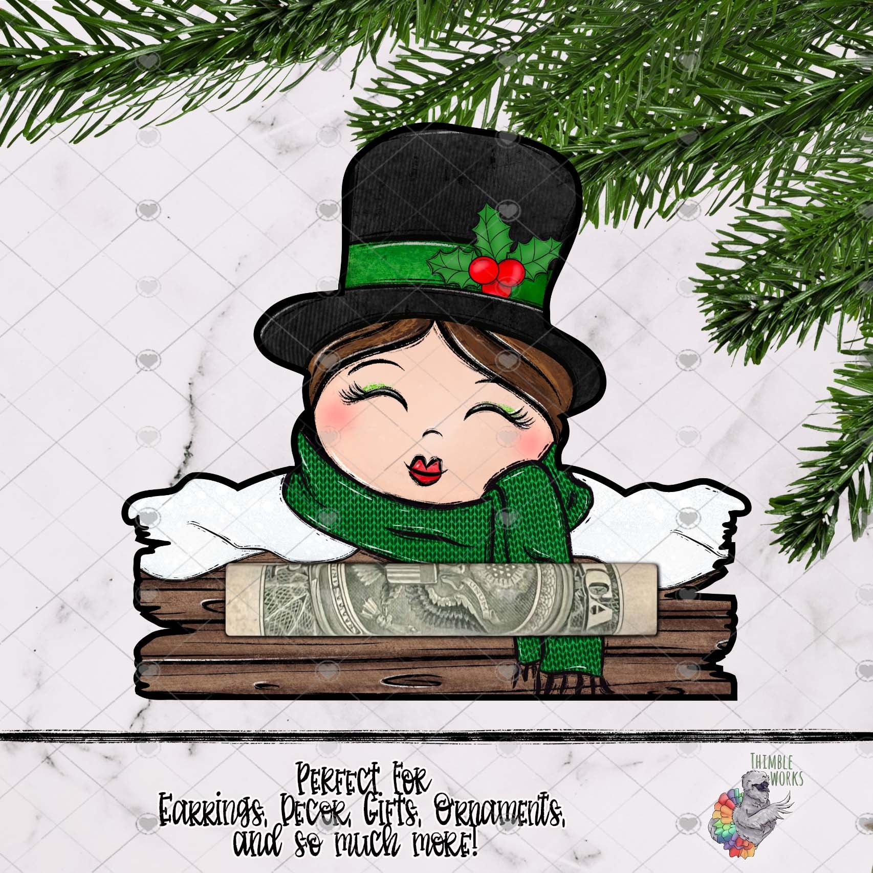 Christmas Caroler Snowman Sign Design