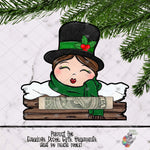 Load image into Gallery viewer, Christmas Caroler Snowman Sign Design
