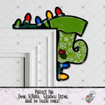 Load image into Gallery viewer, Snowflake Elf Stocking and Lights Corner Sitter Design
