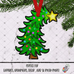 Load image into Gallery viewer, Green Whimsical Christmas Tree Design
