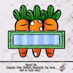 Load image into Gallery viewer, Blue and Green Three Carrot Sign Sublimation Design
