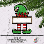 Load image into Gallery viewer, Red and Green Elf Sign Sublimation Design
