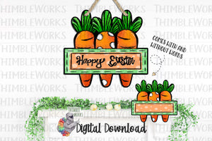 Orange Three Carrot Sign Sublimation Design