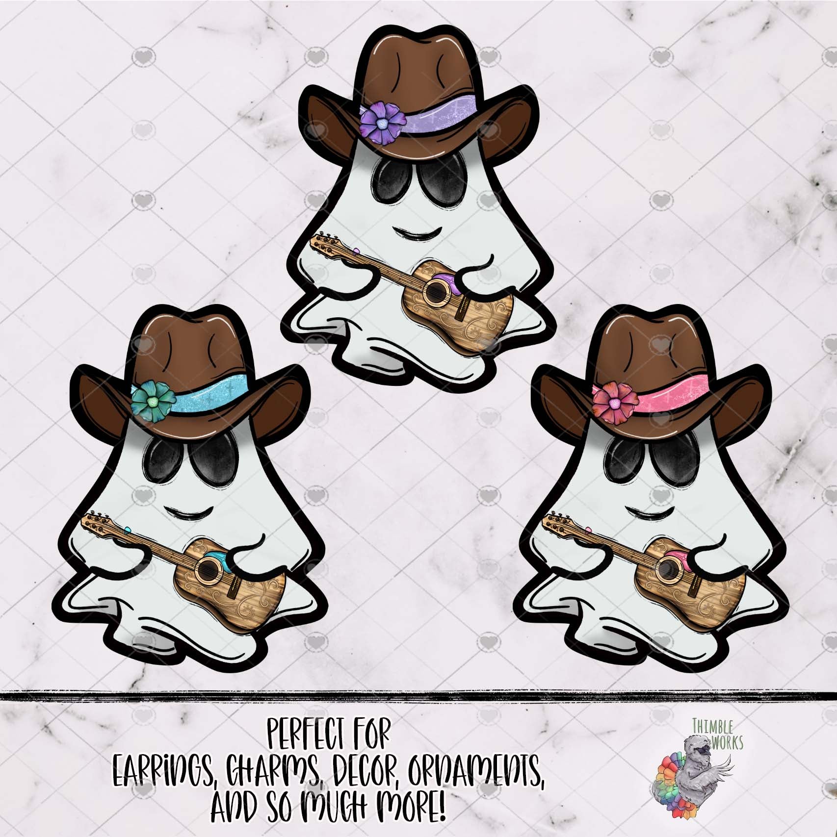 Country Guitar Cowboy Ghost Design Bundle