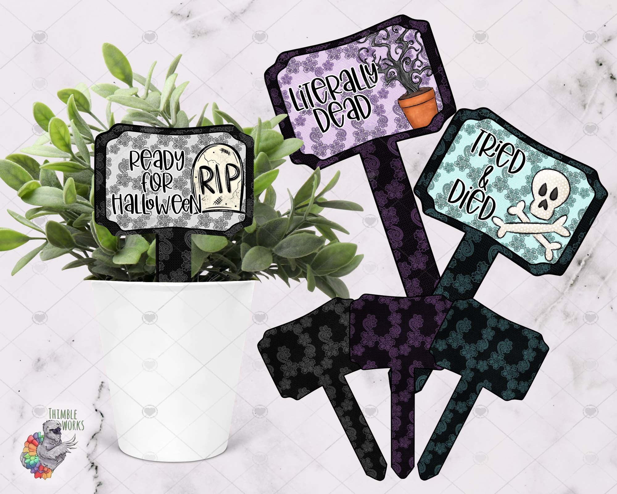 Funny Halloween Garden Stake Design Bundle