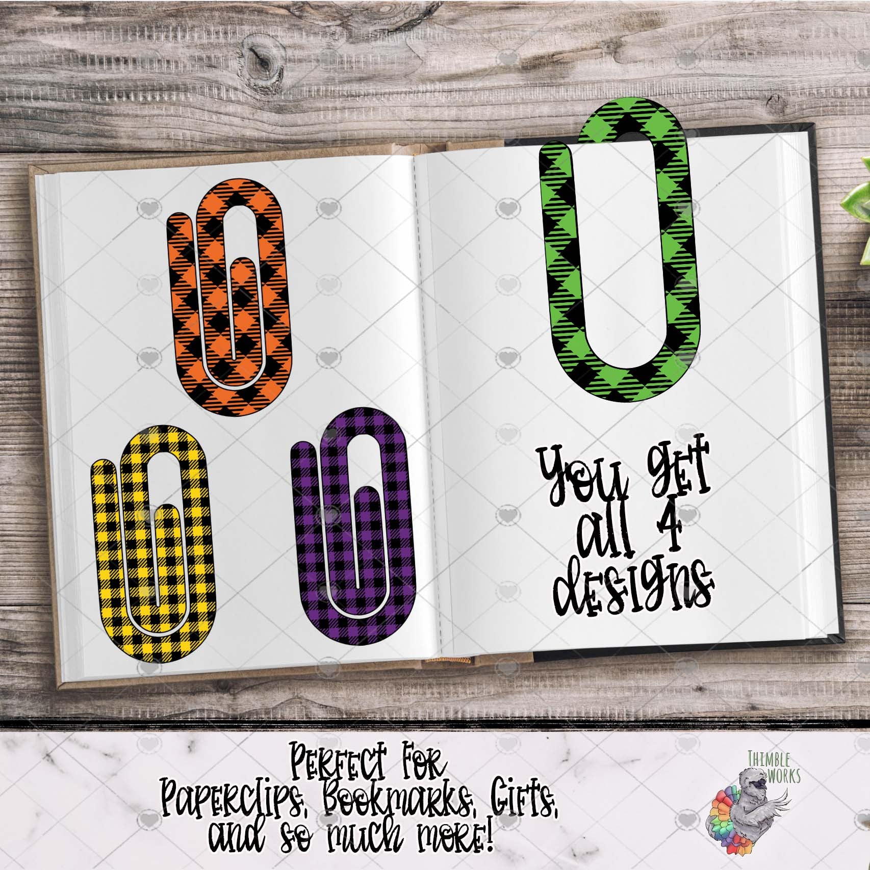 Plaid Halloween Paperclip Design Bundle