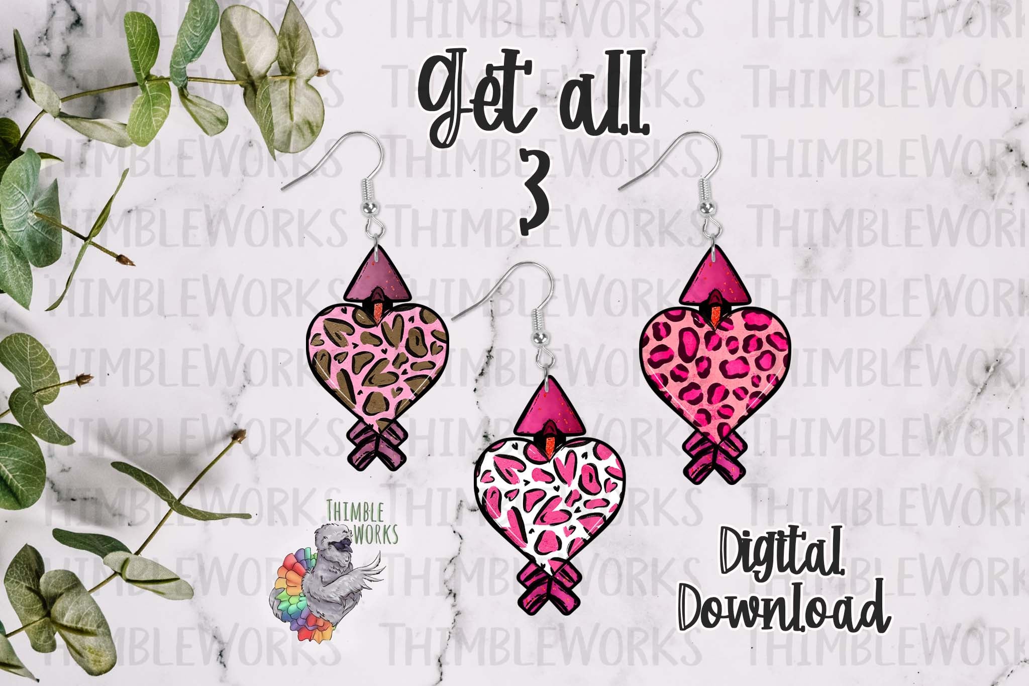 Leopard Heart Arrow Design Bundle