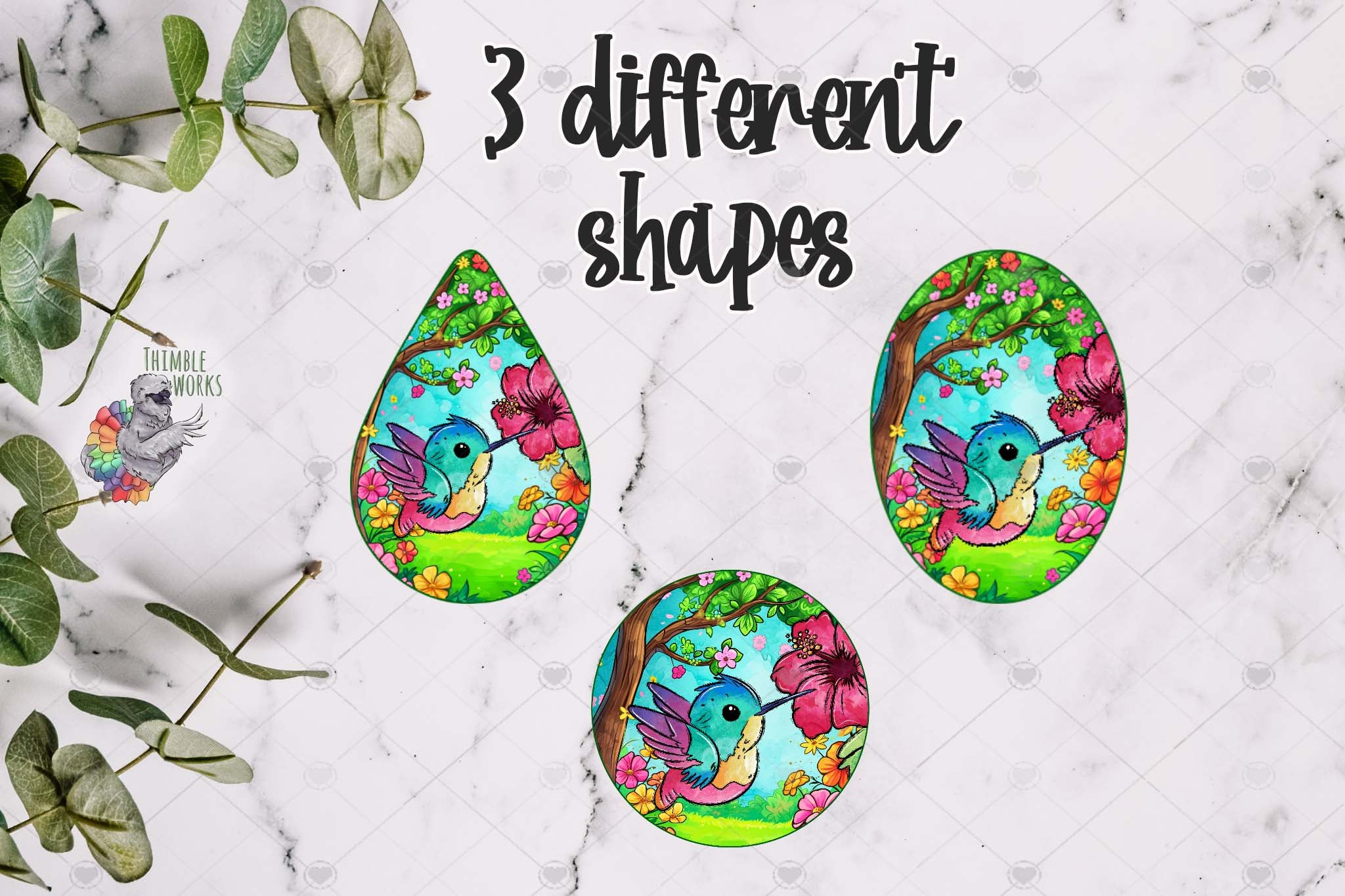 Hummingbird 3 Shape Design Bundle