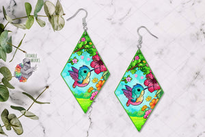 Hummingbird Diamond Sublimation Design