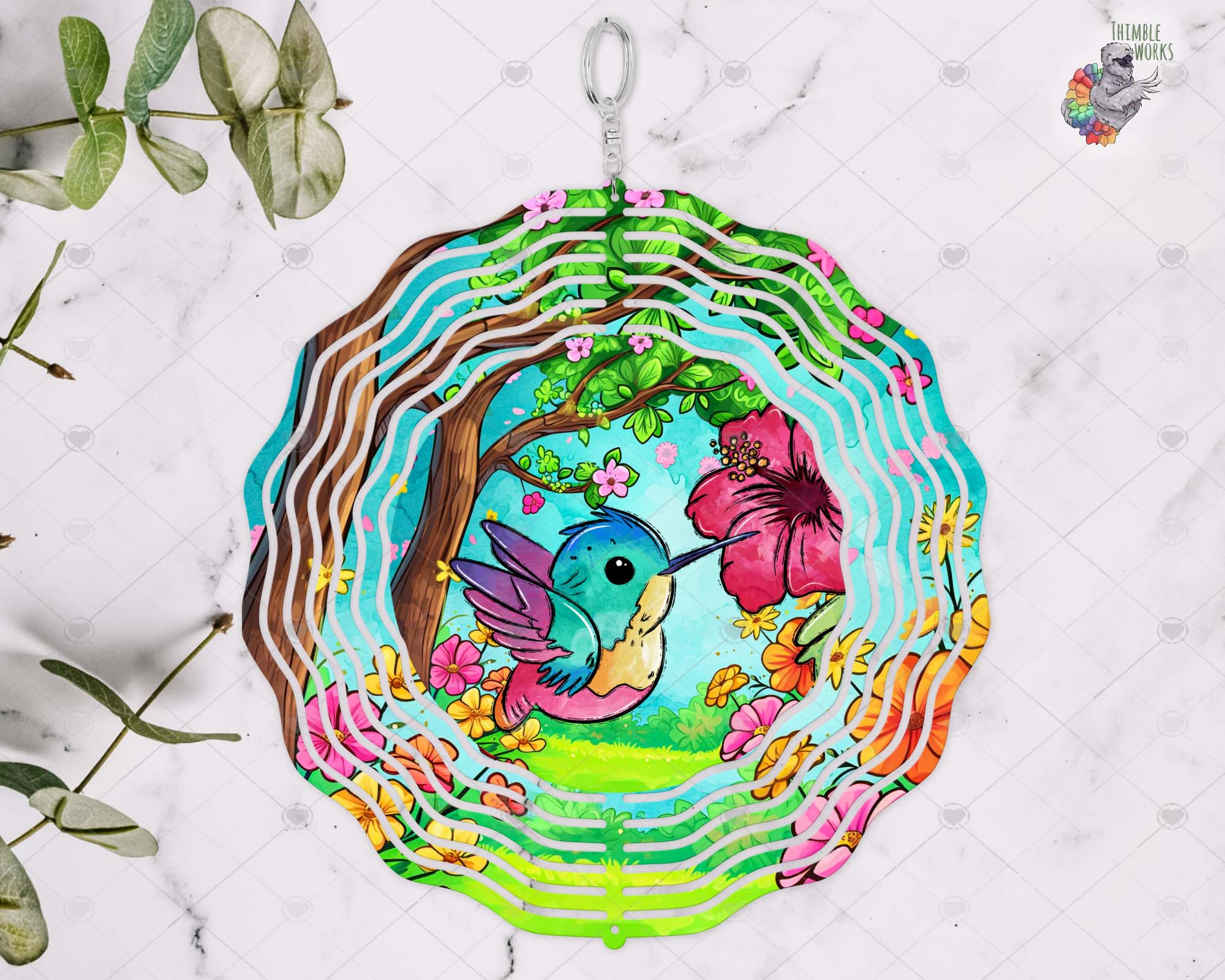 Hummingbird Wind Spinner Sublimation Design