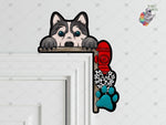 Load image into Gallery viewer, Husky Peeking Over the Door Sitter Sublimation Design
