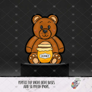 Honey Jar Teddy Bear Light Base Design