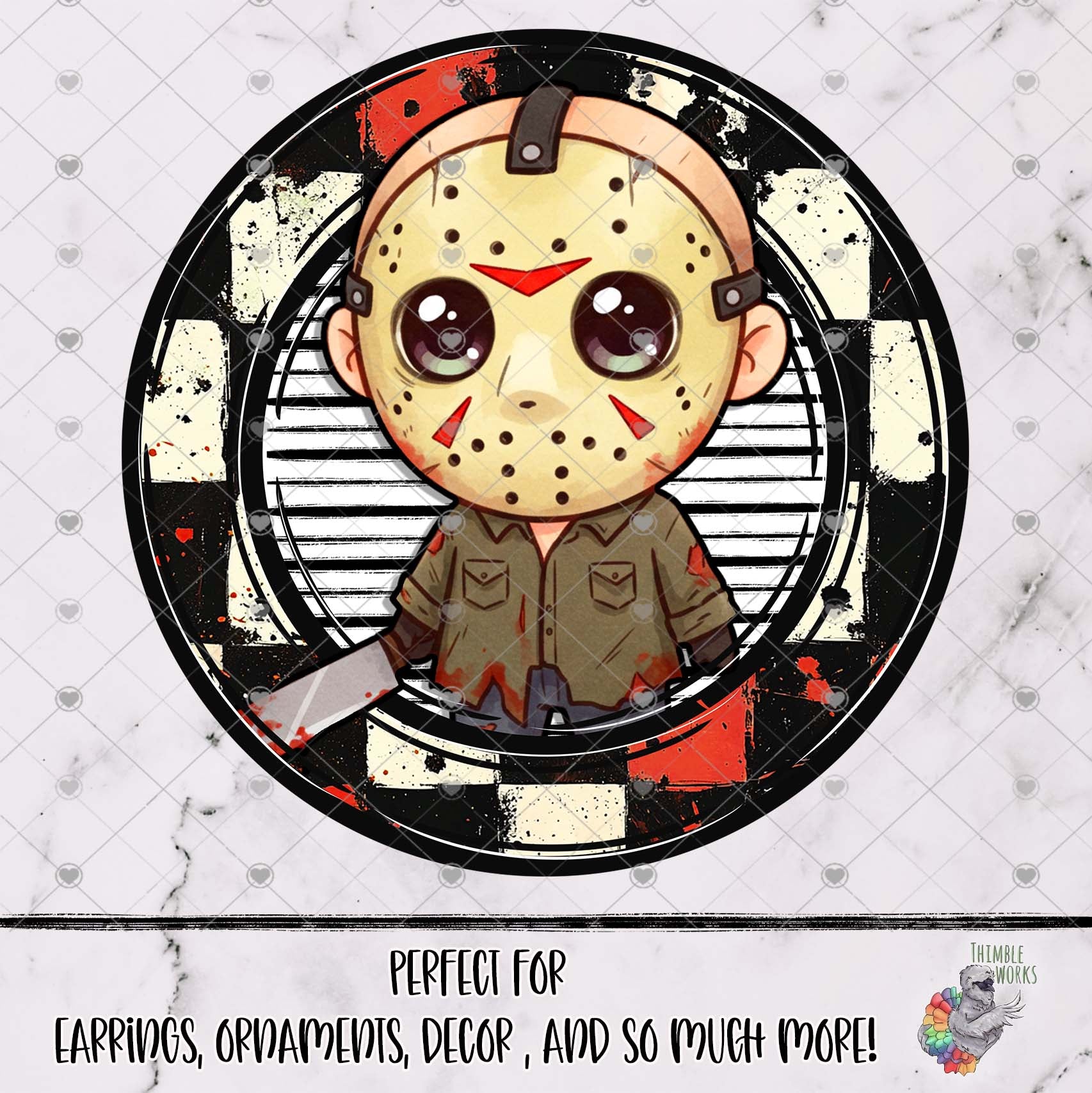 Crystal Lake Halloween Mugshot Round Design