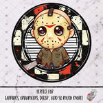 Load image into Gallery viewer, Crystal Lake Halloween Mugshot Round Design
