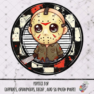 Crystal Lake Halloween Mugshot Round Design