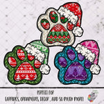 Load image into Gallery viewer, Knitted Dog Paw with Santa Hat Design Bundle
