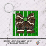 Load image into Gallery viewer, Ladycats Football Coquette Bow Square Design
