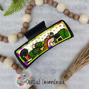 Leprechaun Hair Clip Sublimation Design