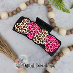 Load image into Gallery viewer, Leopard Heart Hair Clip Sublimation Design
