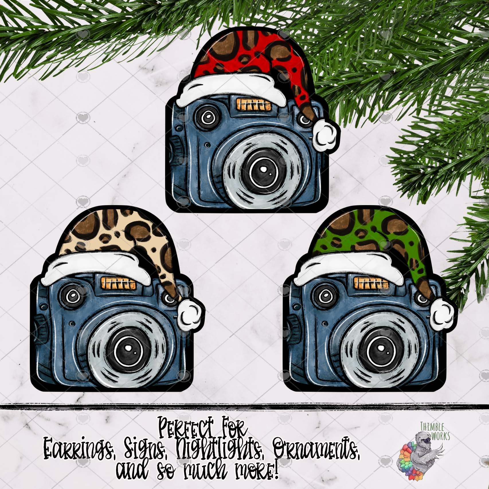 Leopard Santa Camera Design Bundle