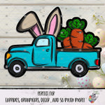 Load image into Gallery viewer, Blue Easter Bunny Carrot Truck Design
