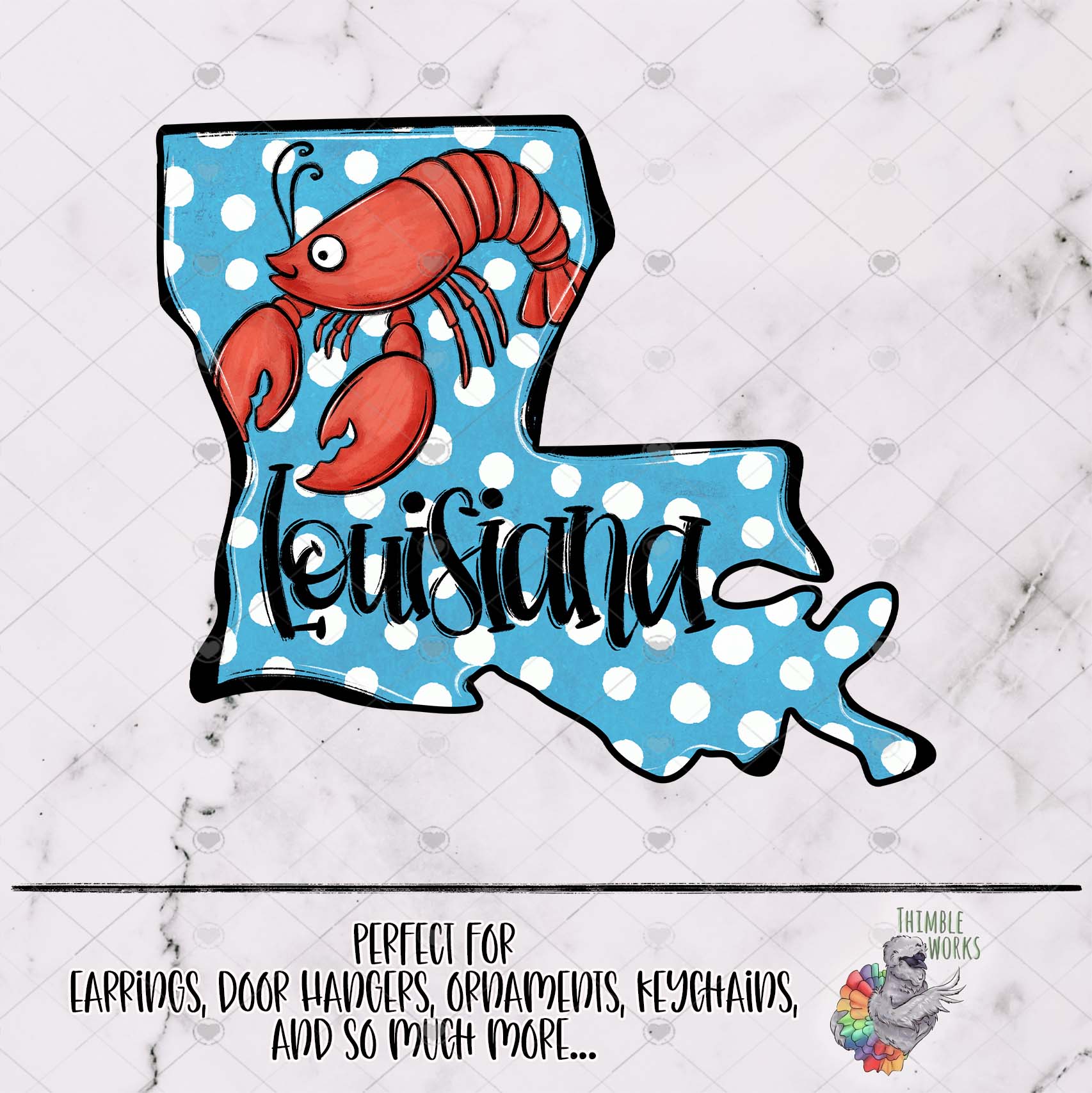 Louisiana Crawfish State Design